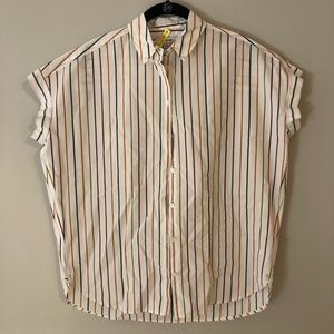 madewell colorful stripe button down top